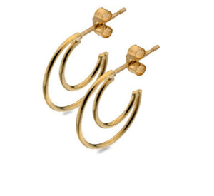 Crecent Moon Hoop Earrings