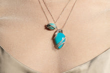 Load image into Gallery viewer, Alt Text:
“Lolita Necklace featuring vibrant turquoise stones framed by dazzling high-quality diamonds, crafted with exceptional artistry and timeless elegance. A bold and captivating statement piece of confidence and allure.”